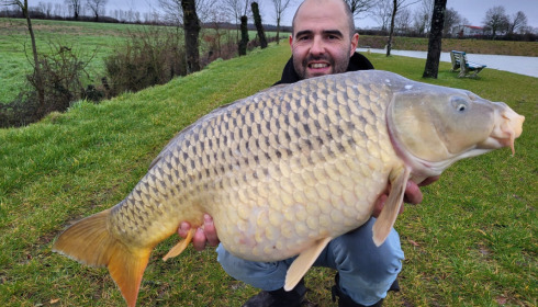 A 39 lb carp from Heart Lake, Mar 2023