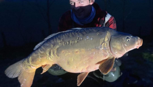 A 28 lb carp from Heart Lake, Dec 2022