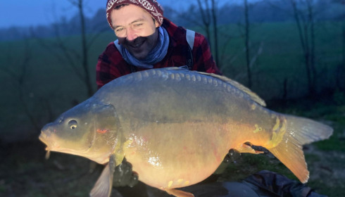 A 35 lb carp from Heart Lake, Dec 2022