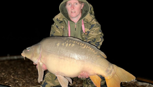 A 37 lb carp from Heart Lake, Aug 2023
