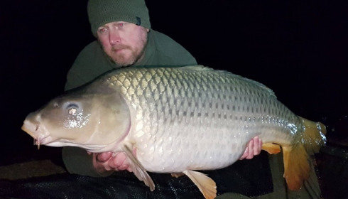 A 36 lb 7 oz carp from Jonchery 7, Mar 2018