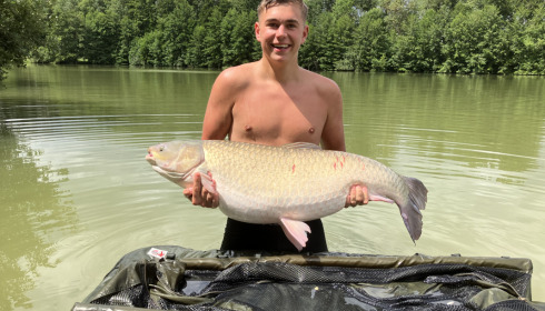 A 46 lb grass carp from Jonchery 7, Joshua Green, Jul 2022