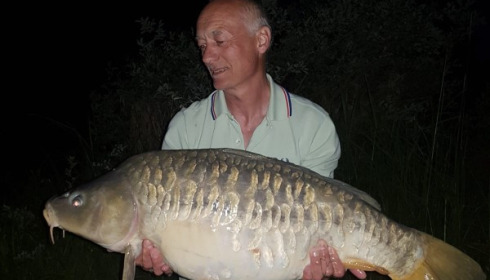 A 28 lb carp from Jonchery 7, David Wolfe, May 2018