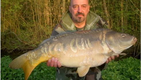 A 36 lb 8 oz carp from Jonchery 7, Apr 2013