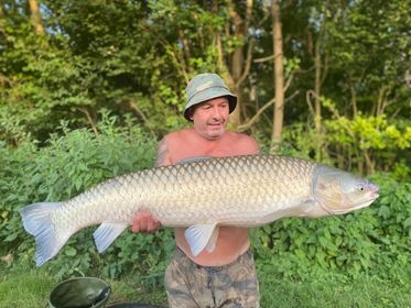 A 43 lb grass carp from Jonchery 7, David Goodall, Jul 2022