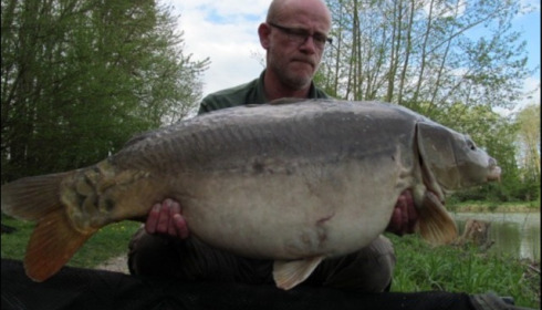 A 35 lb 13 oz carp from Jonchery 7, Christopher Savage, Apr 2019