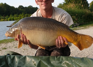 A 21 lb carp from Jonchery 7, Oliver Milton , Jul 2019