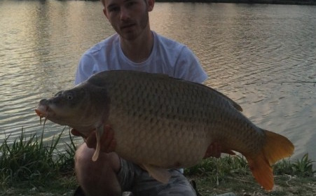 A 37 lb 8 oz carp from Jonchery 7, Luke Hills, Apr 2015