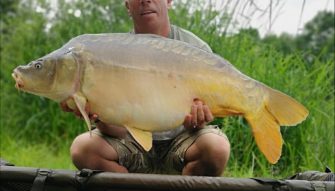 A 38 lb 8 oz carp from Jonchery 7, Lee Hasbury, Jun 2019