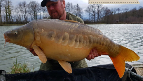 A 31 lb 10 oz carp from Jonchery 7, Mar 2018
