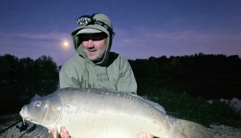 A 45 lb fish from Jonchery 8, Mirror carp, Oct 2022