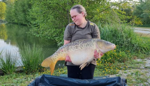 A 41 lb 4 oz carp from Jonchery, Liz Garrett, May 2022