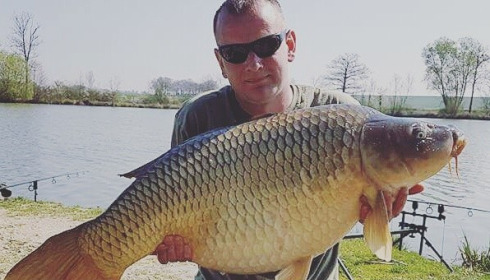 A 39 lb carp from Jonchery, Michael Cole, Apr 2017