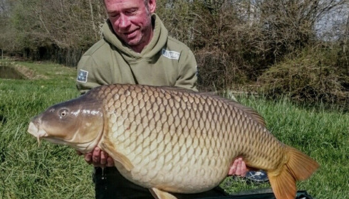 A 52 lb carp from Jonchery, Cliff, Apr 2016