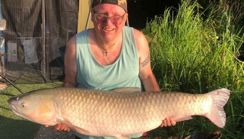 A 50 lb fish from Jonchery, Grass carp, Jul 2023