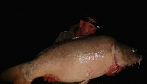 A 53 lb carp from Jonchery, Scott Clark, Aug 2019