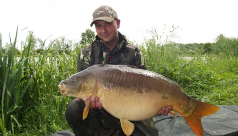 A 38 lb carp from Jonchery, Mike Bowers , Jun 2013