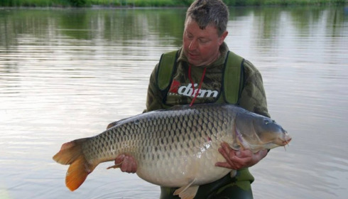 A 52 lb carp from Jonchery, May 2015