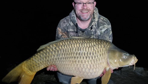 A 55 lb fish from Jonchery, Common carp, Mar 2022