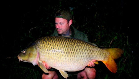A 41 lb carp from Jonchery, Jamie North, Aug 2019