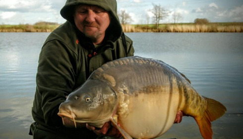 A 46 lb carp from Jonchery, Dave, Feb 2016