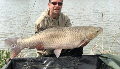 A 50 lb grass carp from Jonchery, Apr 2019