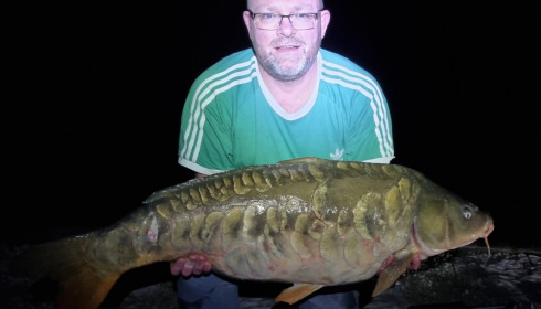 A 45 lb fish from Jonchery, Mirror carp, Mar 2022
