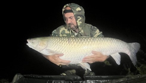 A 64 lb grass carp from Jonchery, Steve Ginn, Jul 2023
