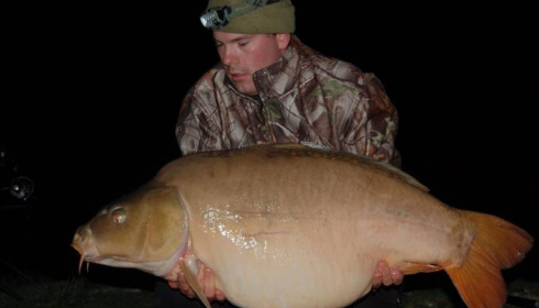 A 53 lb carp from Jonchery, Sep 2015
