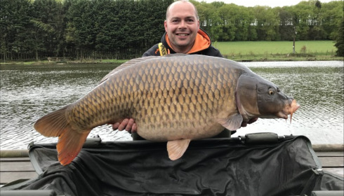 A 58 lb 6 oz carp from La Fonte, Adam Burgess, Apr 2019