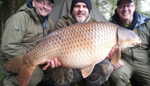 A 31 lb carp from La Fonte, Apr 2014