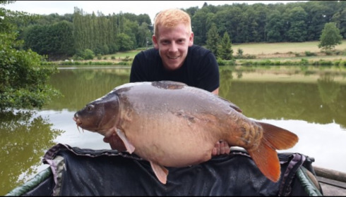 A 43 lb carp from La Fonte, Aug 2019