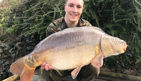 A 30 lb carp from La Fonte, Carter Party, Apr 2018