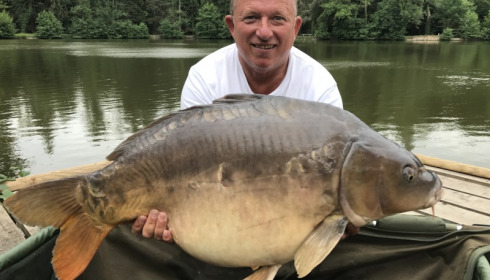 A 35 lb carp from La Fonte, Mick Flury, Jul 2017