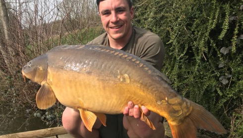 A 30 lb carp from La Fonte, Carter Party, Apr 2018