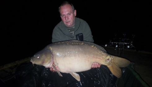 A 43 lb 10 oz carp from La Fonte, Kevin Harvey, May 2018