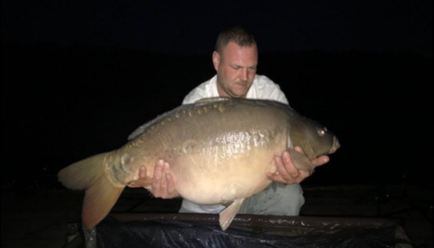 A 43 lb carp from La Fonte, Barry Cove, Sep 2018