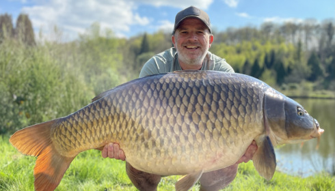 A 62 lb carp from La Fonte, Aaron Greenfield, Apr 2023