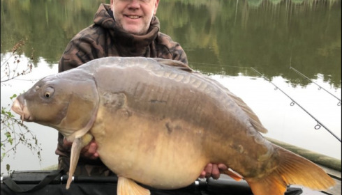 A 43 lb 14 oz carp from La Fonte, Oct 2019
