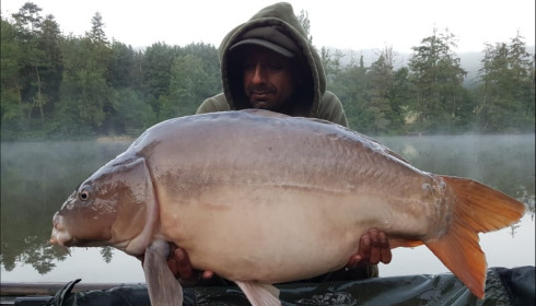 A 38 lb 7 oz carp from La Fonte, Waliaperminder Singh, Aug 2018