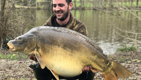 A 48 lb 10 oz carp from La Fonte, Carter Party, Apr 2018