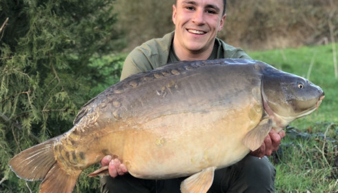 A 42 lb 10 oz carp from La Fonte, Carter Party, Apr 2018