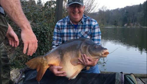 A 43 lb 2 oz carp from La Fonte, John Cooke, Apr 2019