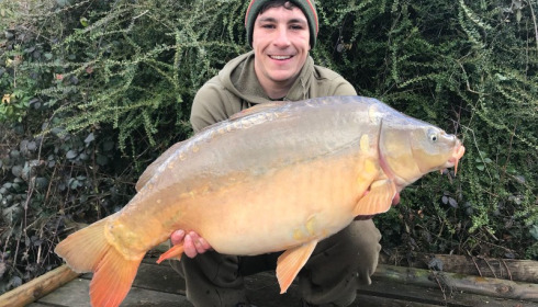 A 35 lb 6 oz carp from La Fonte, Carter Party, Apr 2018
