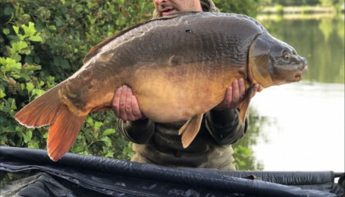 A 47 lb 2 oz carp from La Fonte, Adam Pike, Jul 2019