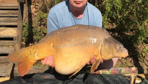 A 33 lb 6 oz carp from La Fonte, brian justice, Apr 2017