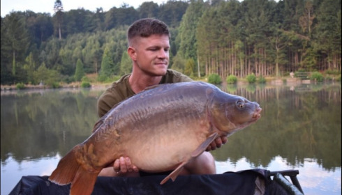 A 33 lb carp from La Fonte, James, Aug 2019