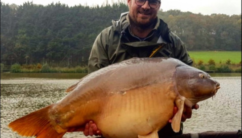 A 47 lb carp from La Fonte, James, Nov 2019