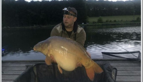 A 39 lb 12 oz carp from La Fonte, Scott, May 2019