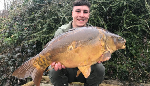 A 28 lb carp from La Fonte, Carter Party, Apr 2018
